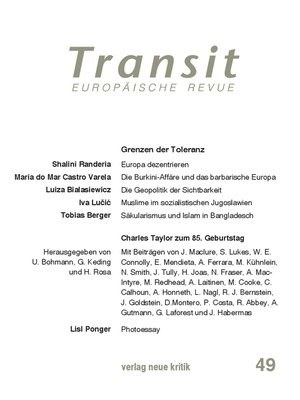 cover image of Transit 49. Europäische Revue